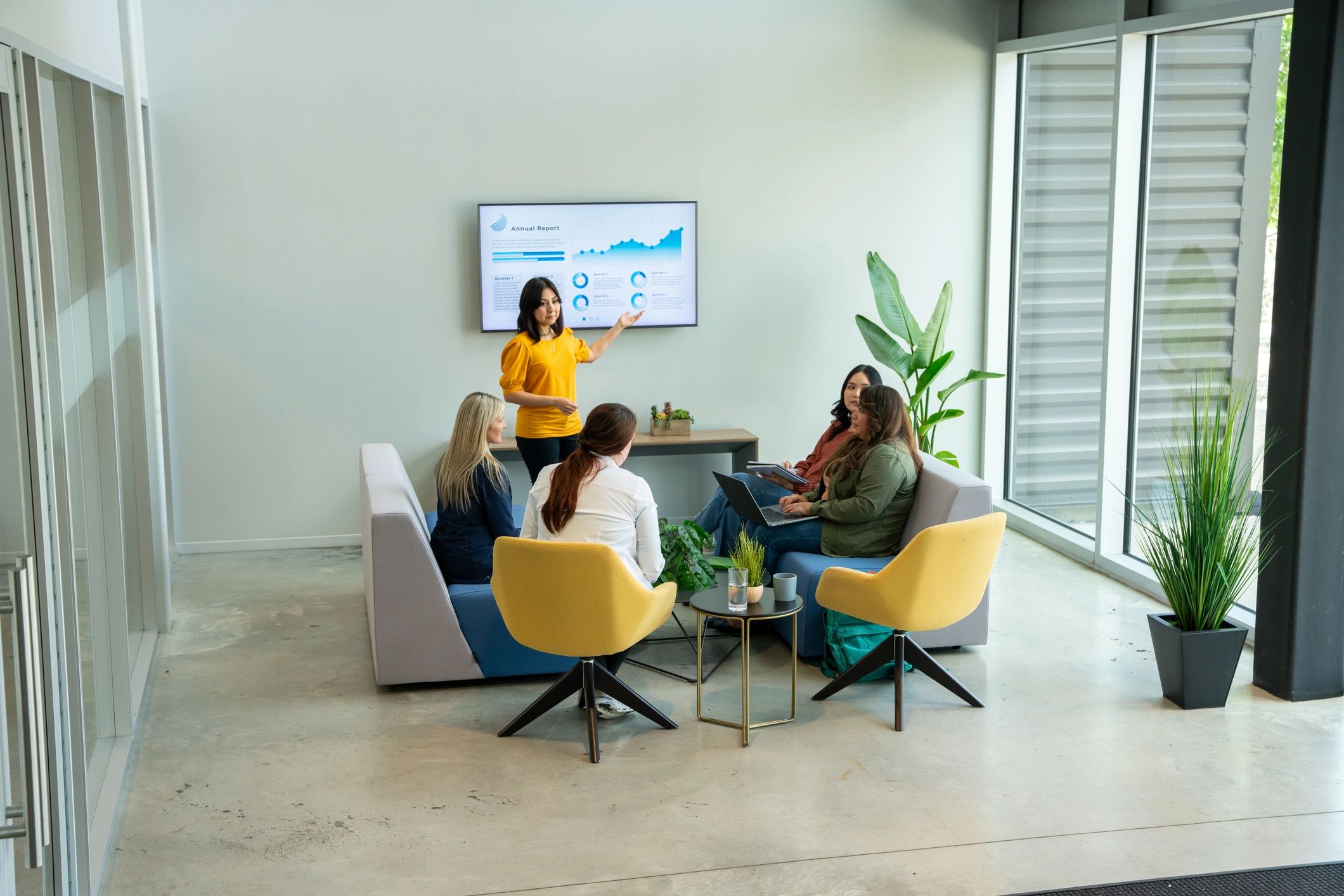 Operations team coordinating in an office setting