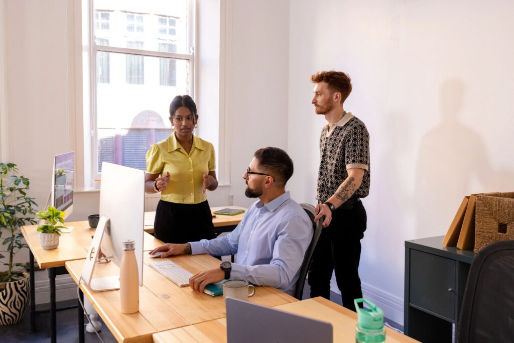 Business Talks With The Manager